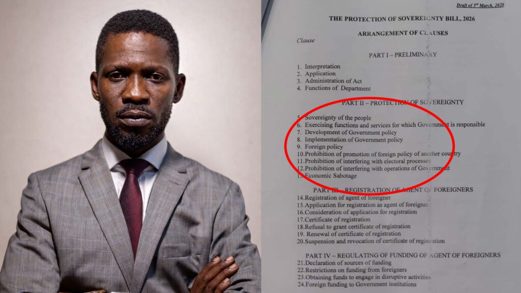 🚨Uganda’s Protection of Sovereignty Bill would Jail Bobi Wine for 20 years.